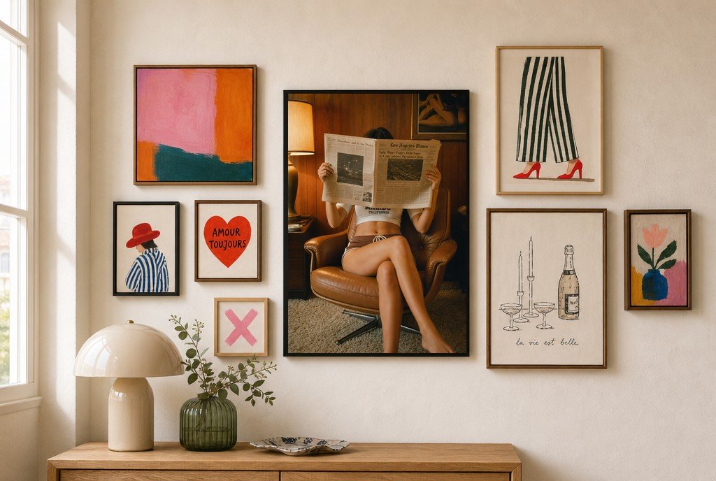 Front Page, Bare Feet, gallery wall