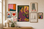 Touching Up, Plum, in gallery wall