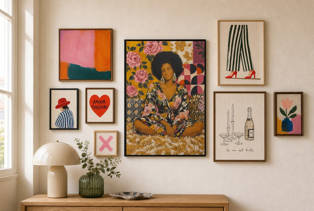 Paisley, and a Look, in gallery wall