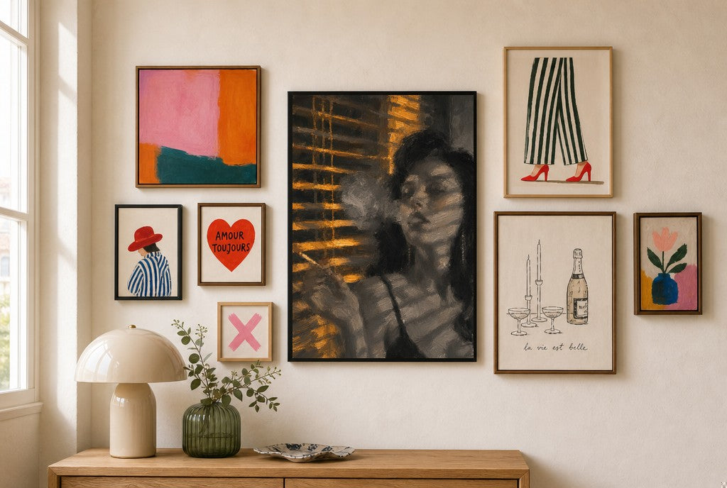 Through the Blinds, in gallery wall
