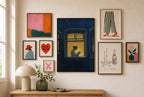 Blue Night, Reader, in gallery wall