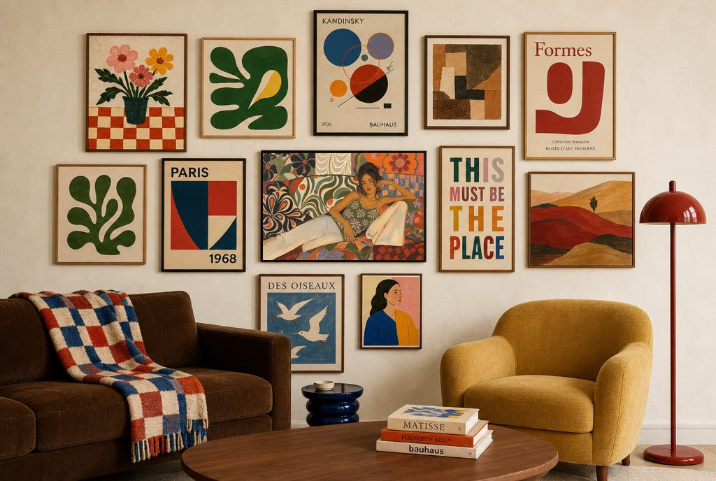 All the Patterns at Once, in gallery wall