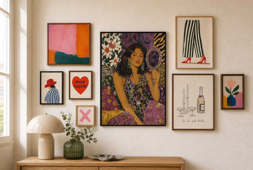 Still Gorgeous, Obviously, in gallery wall