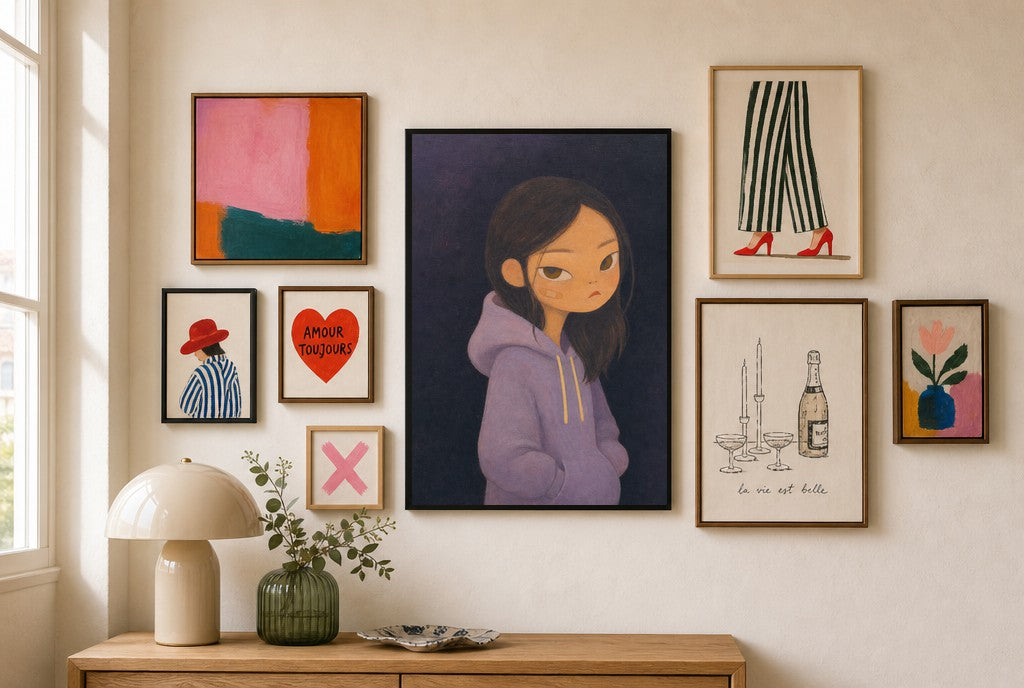 Crying a Little, in gallery wall