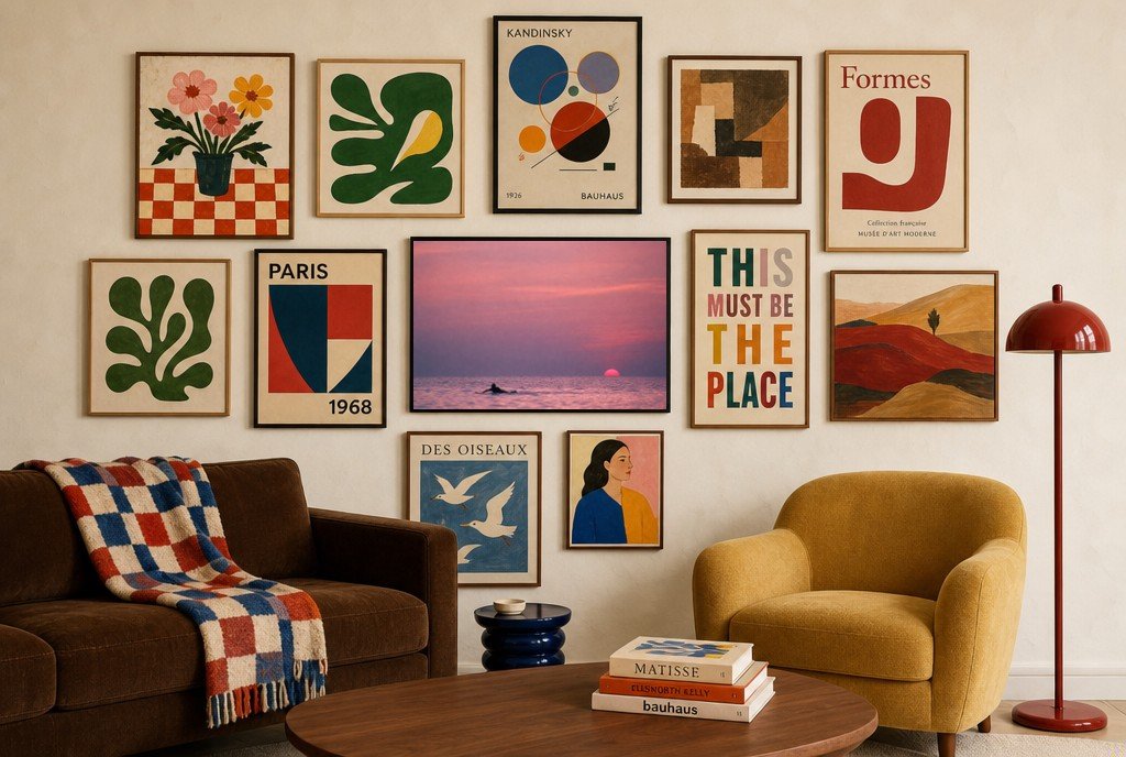Swim at Sundown, gallery wall