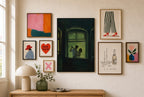Green Night, Dancers, in gallery wall