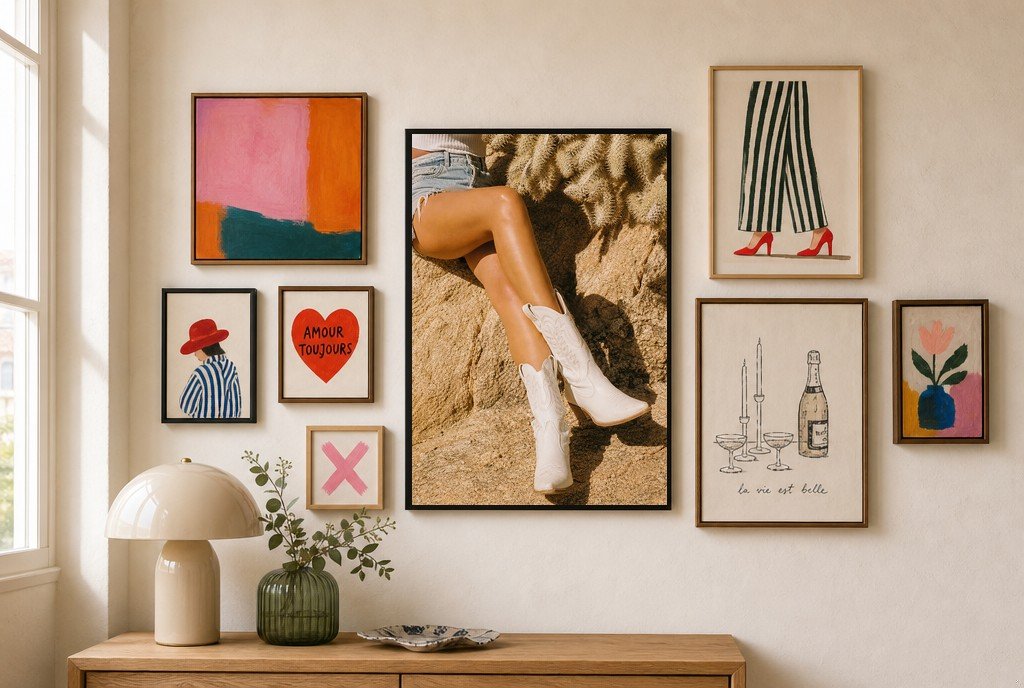 Boots and Sunburn, gallery wall