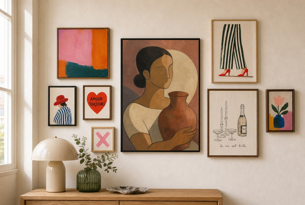 Woman With a Pot, in gallery wall