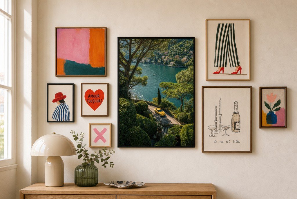 Yellow on the Bend, gallery wall