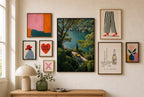Yellow on the Bend, gallery wall