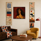Hair Whip, Oxblood Wash, in gallery wall
