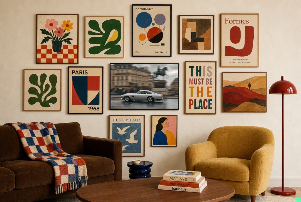Paris in the Rain, gallery wall