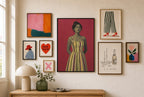 Unbothered, in Stripes, in gallery wall