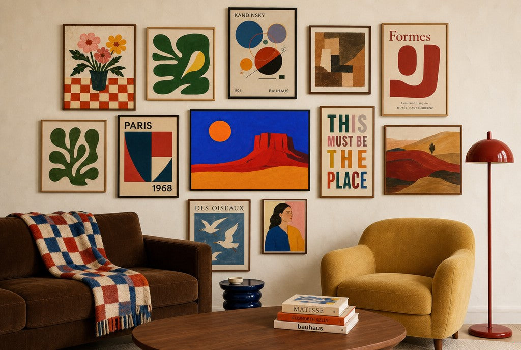 Red Mesa, Low Sun, in gallery wall