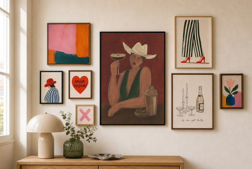 One More Espresso, in gallery wall