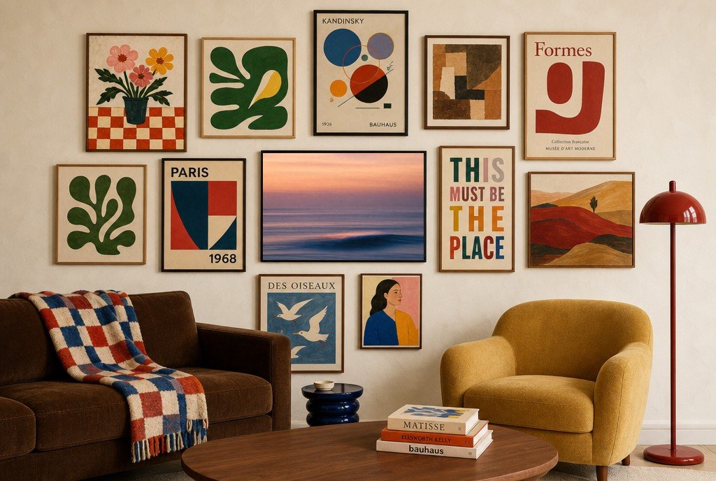 Sherbet Hour, gallery wall