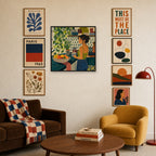 Coffee Before Words, in gallery wall