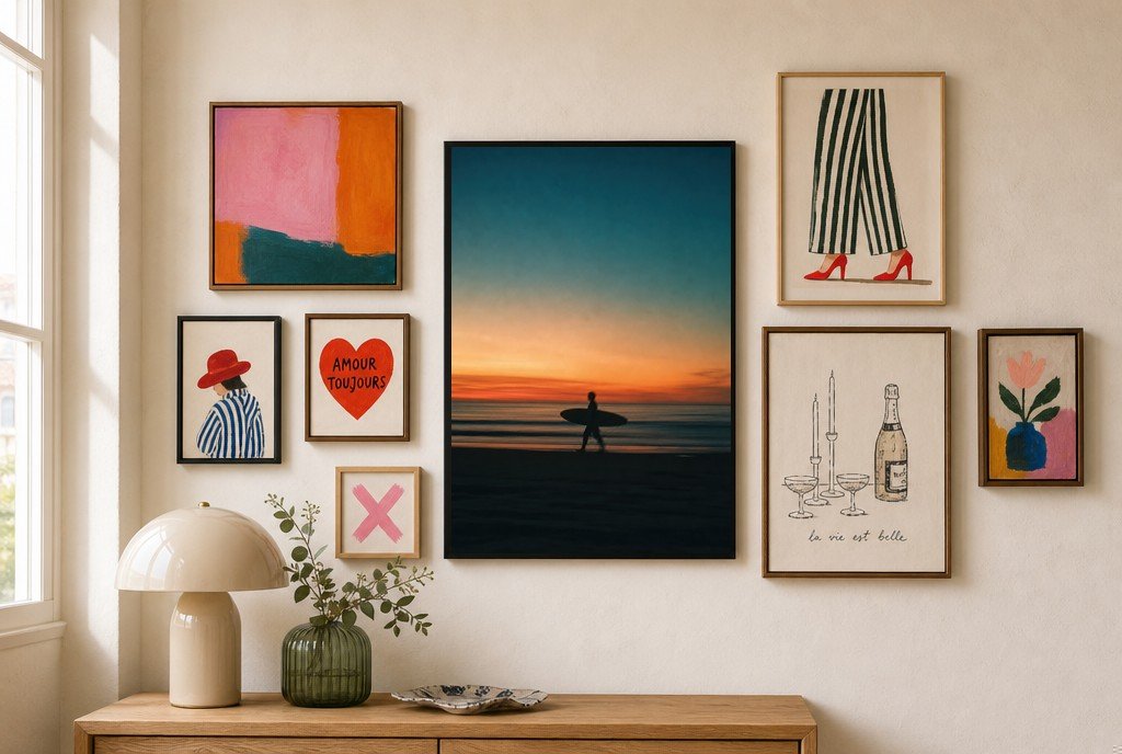 Board at Dusk, gallery wall