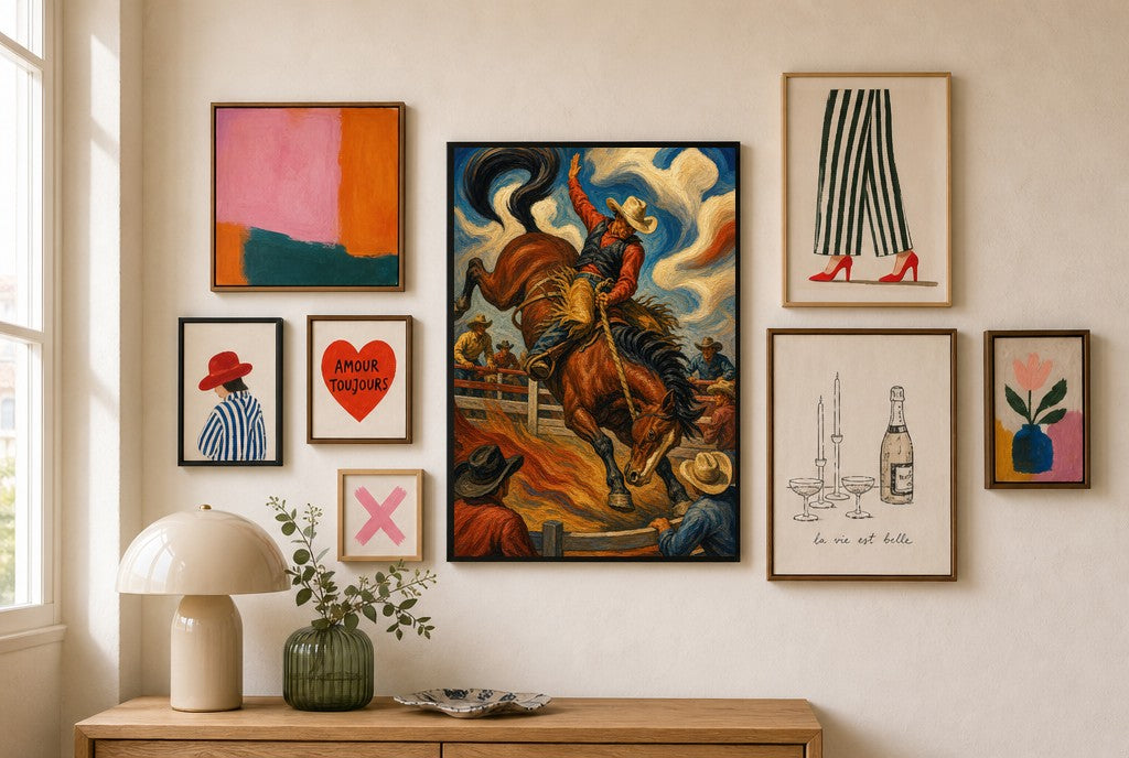Eight Seconds, in gallery wall