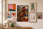 She Takes the Turn, in gallery wall