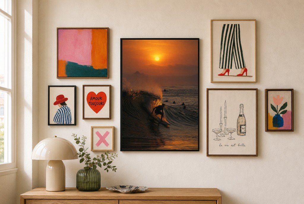 Drop at Sundown, gallery wall