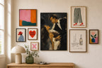 Couple, Charcoal, in gallery wall