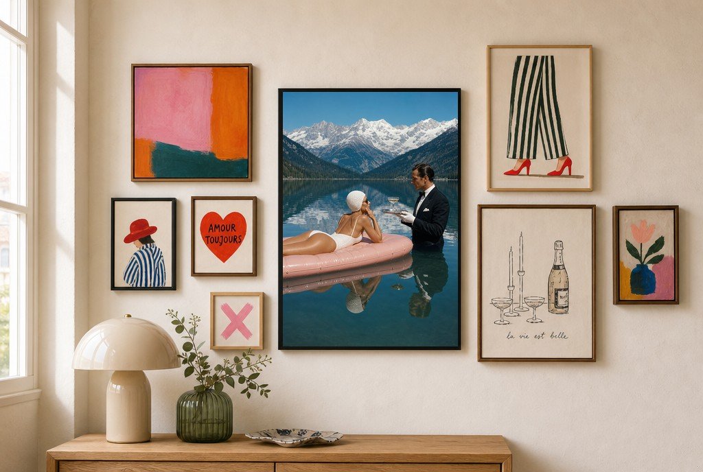 Champagne on the Lake, gallery wall