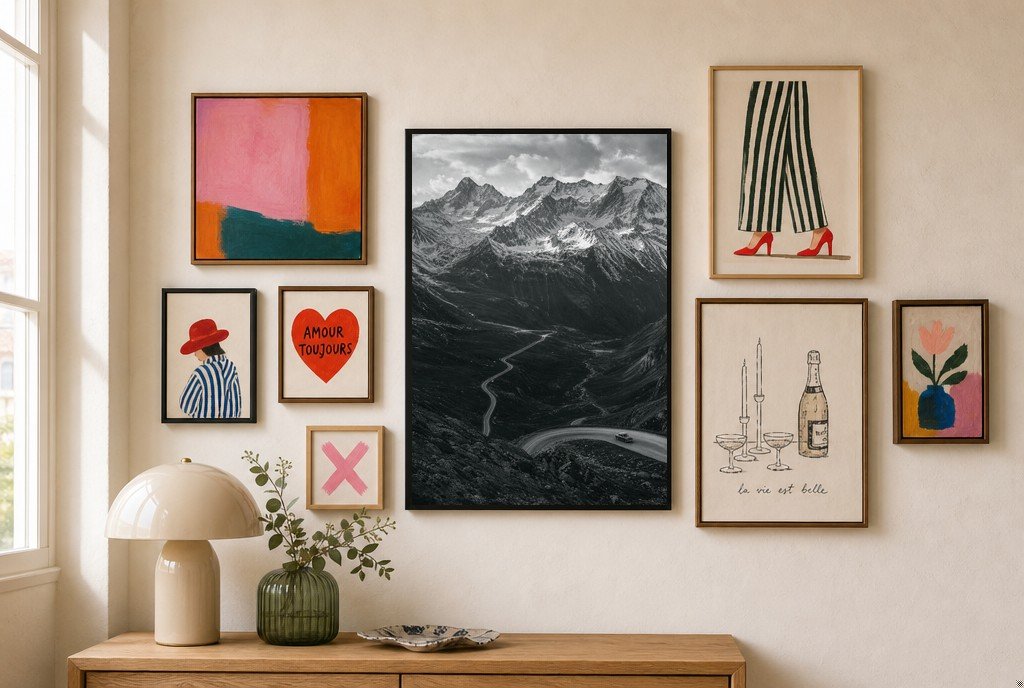 Pass Through the Alps, gallery wall