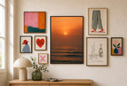 Burnt Orange Lineup, gallery wall
