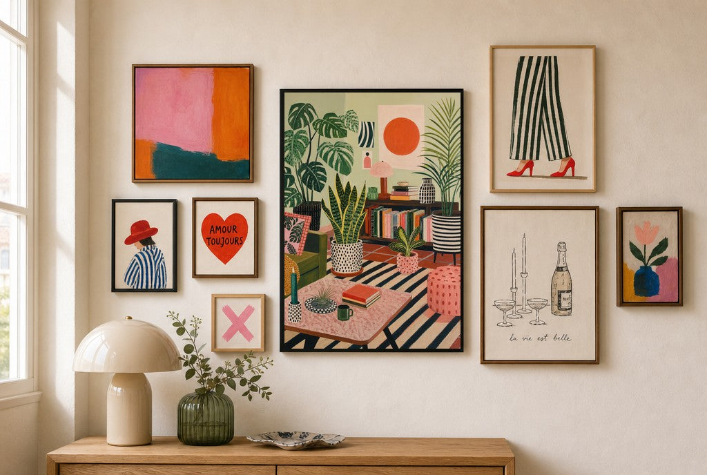 Too Many Plants, Just Enough, in gallery wall
