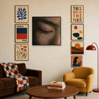 Just Resting My Eyes, in gallery wall