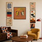 Two Butterflies, in gallery wall