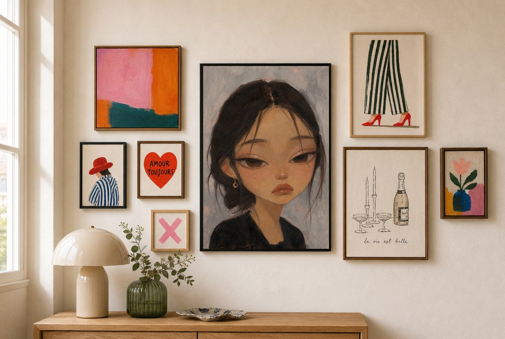 Daisy and a Nap, in gallery wall