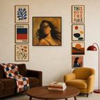 Hair Whip, Ochre Wash, in gallery wall