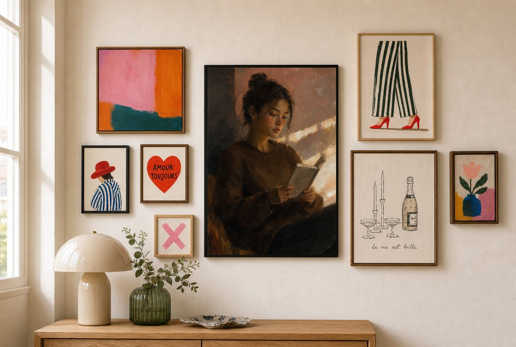 One More Chapter, in gallery wall