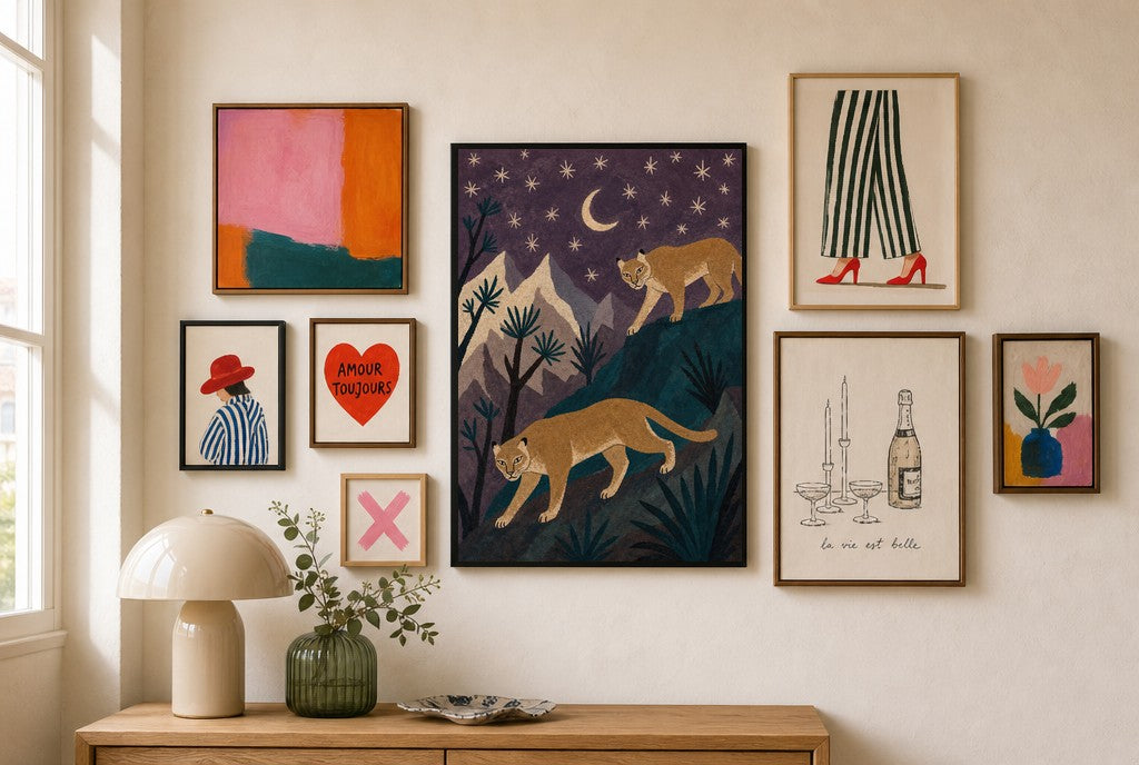 Leopards, Loose, in gallery wall