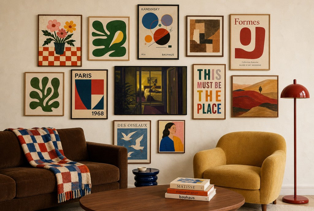 Turning Down the Bed, in gallery wall