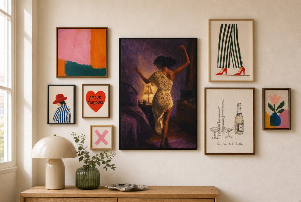 Dancing It Off, in gallery wall