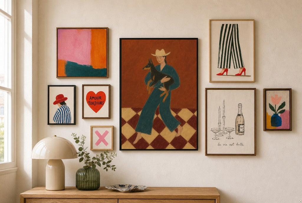 Dachshund, Devotion, in gallery wall