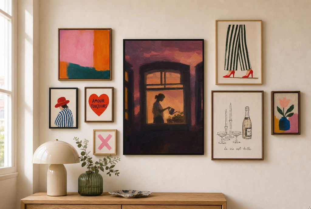 Rose Dusk, Plants, in gallery wall