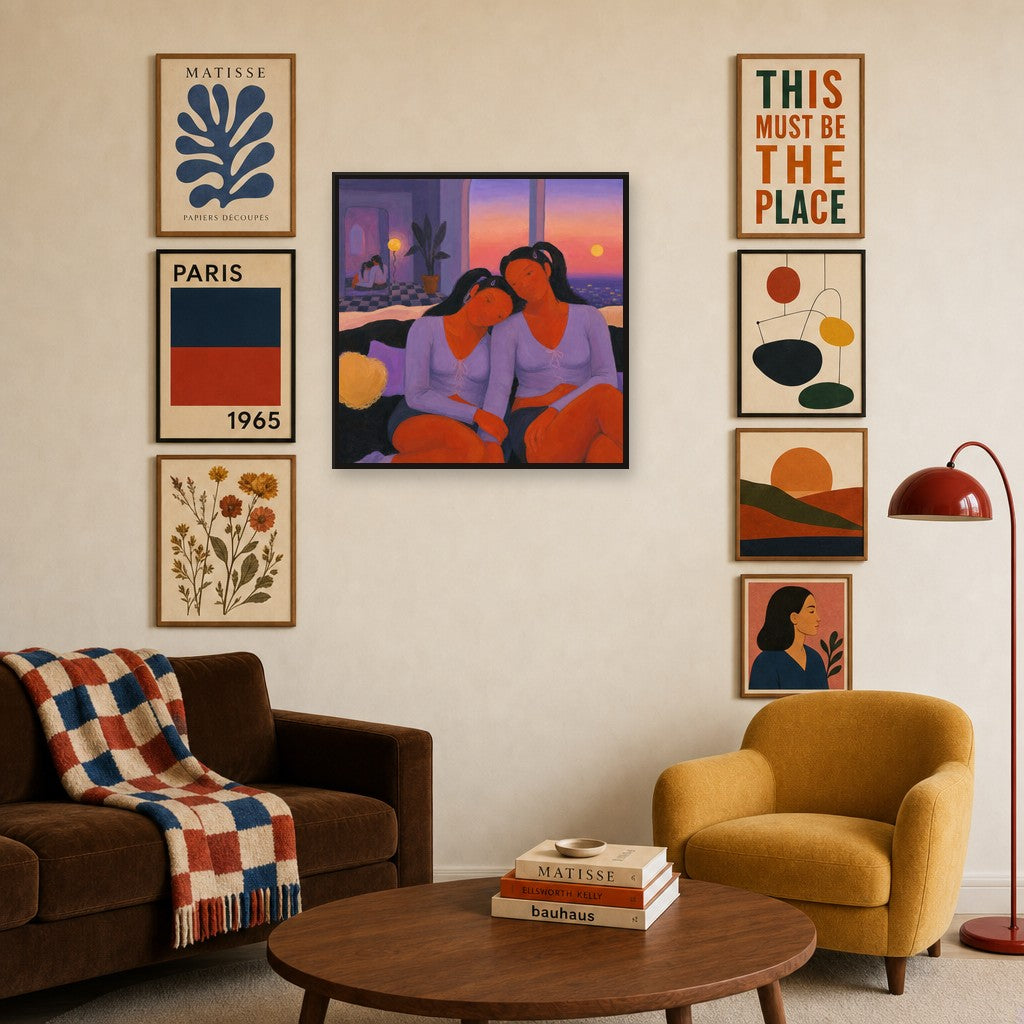 Us, at Sundown, in gallery wall
