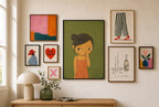 Caught Thinking, in gallery wall
