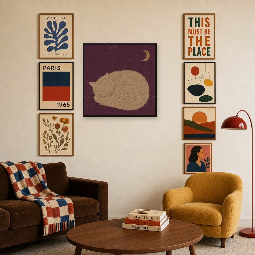 The Cat Knows, in gallery wall