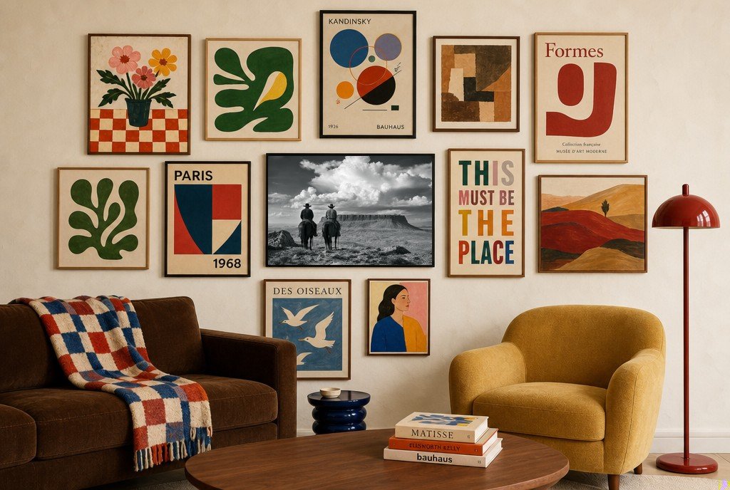 Two Riders, Big Sky, gallery wall