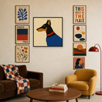 House Dog, Oxblood, in gallery wall