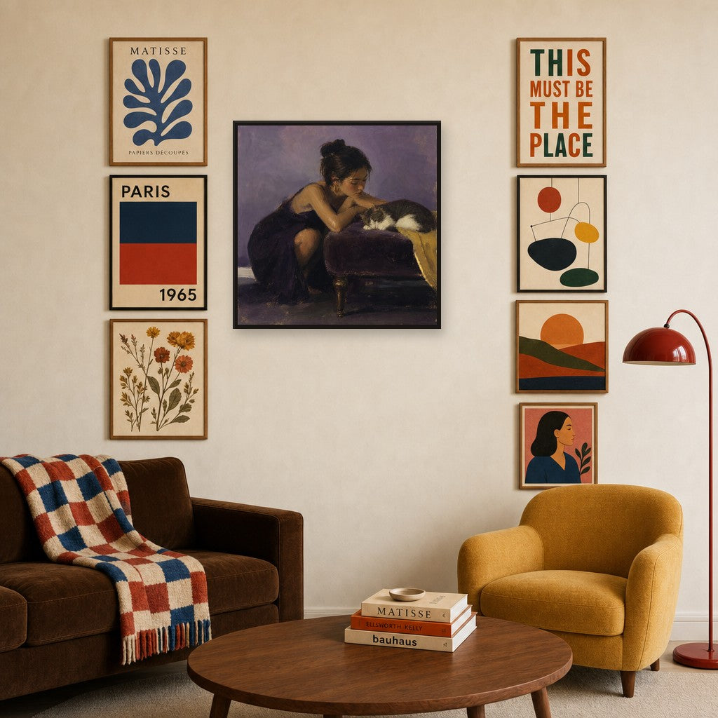 Don't Wake the Cat, in gallery wall