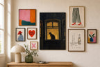 Amber Window, Cat, in gallery wall