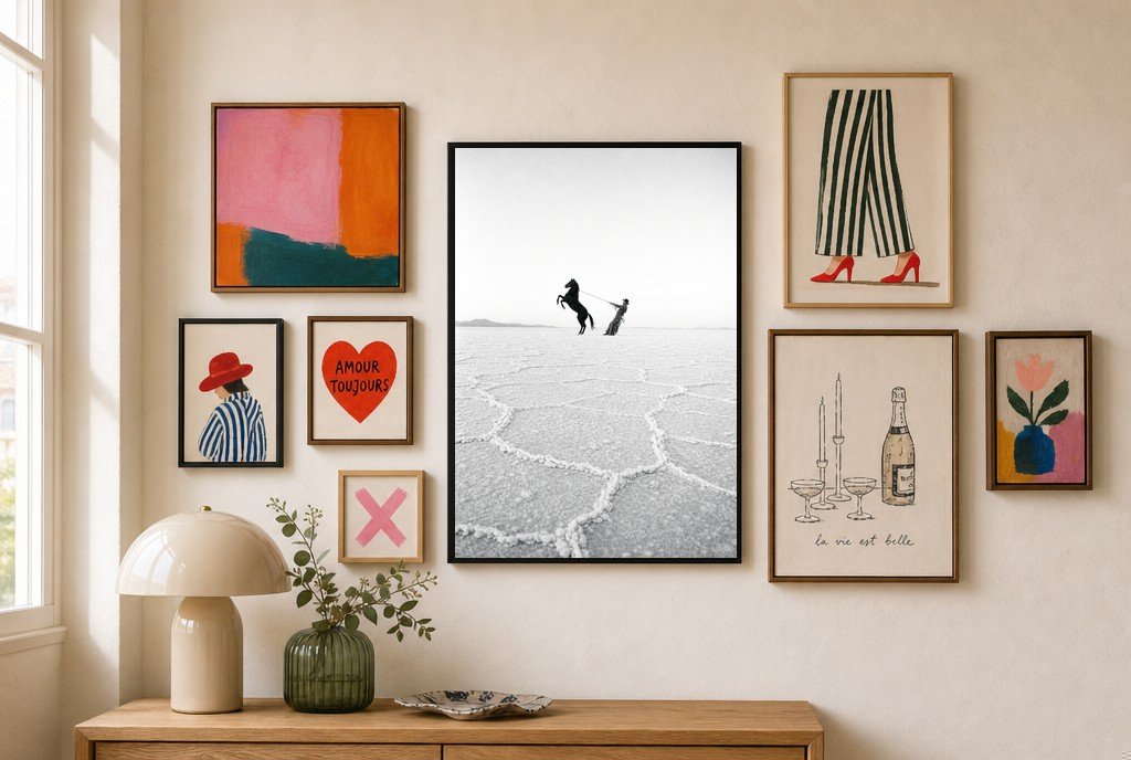 Horse on the Salt Flats, gallery wall