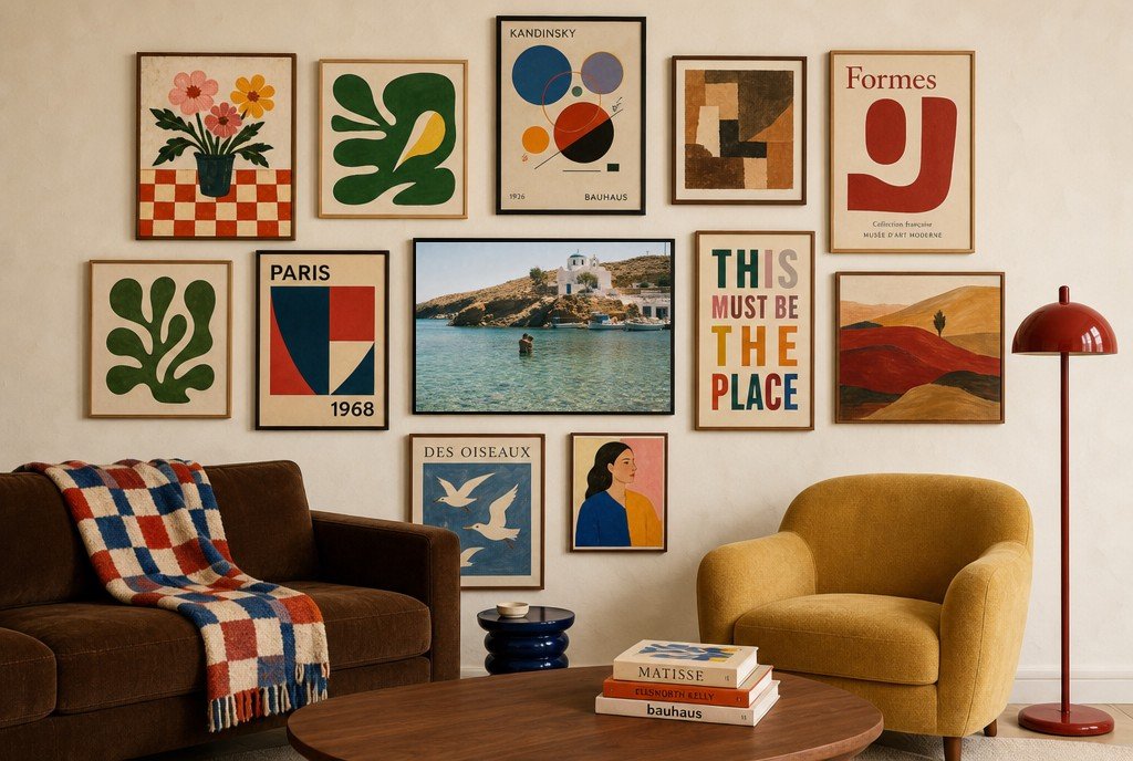 Aegean Whitewash, gallery wall