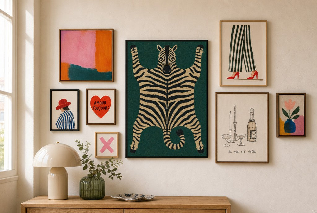Tiger Skin, Faux Obviously, in gallery wall